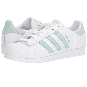 Adidas Superstars white/ ash green